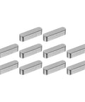 Ten Pack Round End Feather Keys 6x6x25 Mm Carbon Steel Shaft Key Stock For Parallel Drive Keyways And Machine Fastening On Shafts