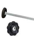 4 Pack Heavy Duty Threaded Spindle Rods Tension Bolts M8 Replacement Hardware Kit For Baby And Pet Safety Gates showing black rubber end and threaded rod.
