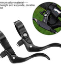 Pair Of Lightweight Aluminum Alloy Road Bike Brake Levers For 31.8mm Handlebars Black Durable And Sturdy With Smooth Braking