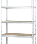 Beefy Aluminum 5 Shelf Storage Rack With Double Posts 36 By 18 By 72 Inches Anodized Shelving Unit for kitchen office garage