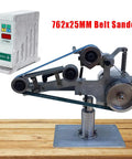 Shop Ready Heavy Duty Steel Belt Sander And Bench Grinder Featuring Rock Solid Construction 762x25MM belt sander with robust steel frame.