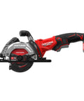 Heavy Duty 4.5 Inch Cordless Circular Saw With Brushless Motor Punching Up To 4500 Rpm showing a side view of the tool with a 4.5 inch blade.