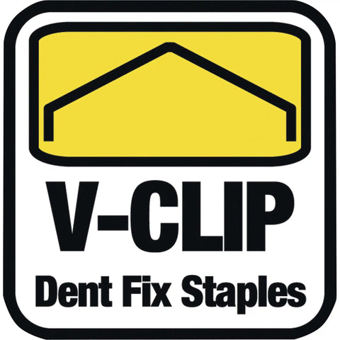 DTF V Clip Hot Staples DF-800VC/50 Black Finish logo showing V-Clip design and brand text, suitable for car maintenance and repairs.