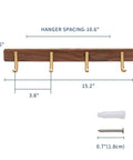 Straight Up Solid Wall Mounted Coat Rack With Five Steel Hooks For Slick Entryway Organization Holds Coats Jackets Keys Umbrellas And Daily Grind Essentials with dimensions and details.