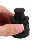 Close-up of Hidden Recessed Flush Pull Handle for cabinets and drawers, matte finish, showing finger grip for easy install; sleek and tidy design.