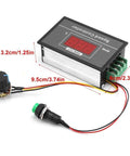 DC Motor Speed Controller Dope PWM 6V 12V 24V 48V 60V 30A Adjustable Speed Regulator with Stepless Digital Display