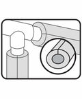 Diagram showing installation of Self-Adhesive Black Foam Pipe Insulation Tube, One Half Inch Wall By Five Eighth Inch Diameter, Six Ft Long