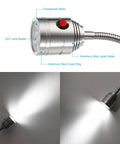 Adjustable Magnetic Work Light With Flexible Gooseneck Provides Straight Fire 1000 Lumen Focus Glow For Home Shops And Desks Featuring Flicker Free Led Bulbs And Strong Base That Never Fails To Get The Night Shift Done, showcasing LED lamp and aluminum alloy holder.