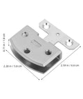 Heavy Duty Stainless Steel Glass Door Hinges For Bathroom Mirrors And Cabinet Doors With Easy Install And Strong Load Bearing Capacity For Residential Use Modern Look Hardware For Home Renovations. 2.28 x 2.59 in hinge with 1.8 cm profile