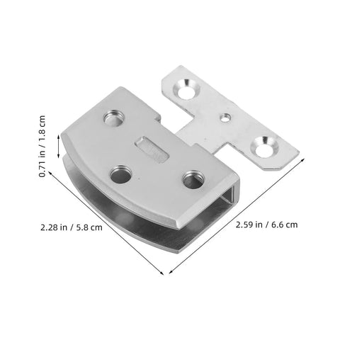 Beefy Heavy Duty Stainless Steel Glass Door Hinge For 8-9mm Glass Doors And Cabinets, 2.28 x 2.59 in