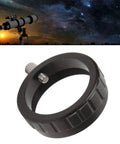 Focusing Converter Telescope Adapter M35x0.75mm To 1.25 Inch Interface with aluminum body next to telescope under stars
