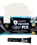 Package of 9 Second Chip Fix Oyster White Fiberglass Repair Filler For Boats And Gelcoat One Part Marine Epoxy Putty shown.