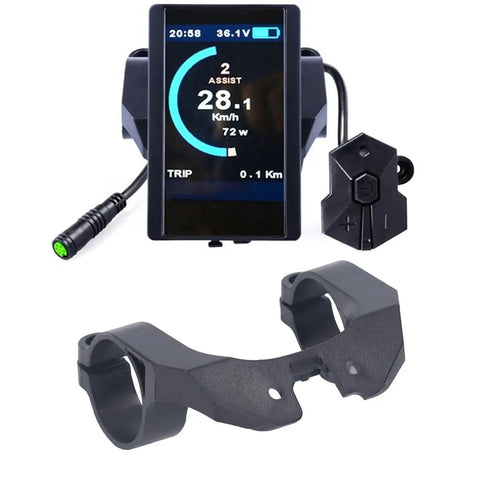 Direct Fit Electric Bike LCD Display Holder For Bafang 850C And C965 Monitors Sturdy Plastic Mount Bracket Replacement Easy Install E Bike Screen Holder Precision Fit No Drill