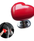 Push To Start Car Button With Rocker Lever And Engine Start Stop Joystick, Metal Heart Red button cover close-up