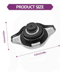 Toyota Radiator Cap Replacement For 4Runner Highlander Sequoia Sienna Prius C Yaris Solara Supra Tacoma Tundra Venza Lexus Scion Models OE 1640131650 1640131520 1640131480 1640146610 Easy Install Premium High Temp Durable shown with dimensions 4.1cm x 6.2cm