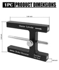 Magnetic Brake Booster Adjustment Tool With Master Cylinder For Precise Braking Distance Tuning, aluminum push rod, dimensions shown