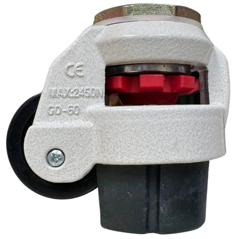 60F Retractable Plate Casters With 2 Inch Wheels 4 Pack Beefy Heavy Duty 2400 Lb Per Set Includes 12mm Threaded Stem And Nuts Leveling Hardware For Easy Repositioning Of Heavy Machinery
