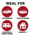 Ideal for automobiles, boats, caravans, and domestic use. Heavy Duty ABC Fire Extinguisher Squad, Foolproof Dry Chemical Safety Gear, Pro Grade 2.5 Pound Rechargeable Cans, Tough As Nails Coverage For Home Garage And Daily Drives With Four Pack.