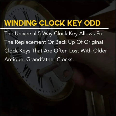 5 Prong Brass Clock Key For Winding Clocks With Odd Numbers Handy Universal Key Set For DIY Friendly Antique And Modern Timepieces