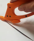 Totally Rock Solid Bi Directional Safety Knife With Slick Retractable Blade And Ergonomic Handle For No Sweat Vinyl Wrapping Banner Cutting And Print Shop Tasks, cutting through vinyl.