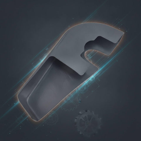 Go Kart Chain Guard Engine Drive Cover with sleek open structure, durable black material, angled view against a technical background
