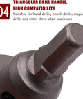 Ultimate Carbide Hole Saw Drill Set For Hard Metal And Stainless Steel With Multi Tooth Core Cutter Kit To Smash Through Tough Jobs Effortlessly In Your Garage Or Job Site For Serious Pros. triangular drill handle for hand, bench, and magnetic drills