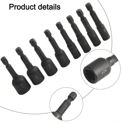 Beefy Tap Socket Adapter Set For Screw Taps With Quarter Inch Hex Shank showing detail of alloy steel sockets