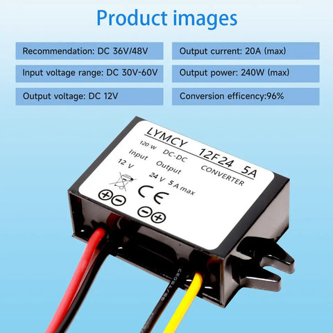 12V To 24V Boost Converter Waterproof IP68 Module, 5A 120W Step Up Power Supply For Car Truck Boat RV Van, Outdoor Durable Voltage Transformer Built To Survive Tough Outdoor Conditions With High Efficiency