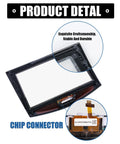 RANSOTO CUE touch screen display replacement for Cadillac (front view, black frame, with flex cable)