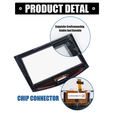 RANSOTO CUE touch screen display replacement for Cadillac (front view, black frame, with flex cable)
