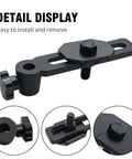 Heavy Duty Cast Iron Woodworking Lathe Tool Rest Base Featuring 20Mm Aperture Hole Diameter, detail display of solid tool holder.