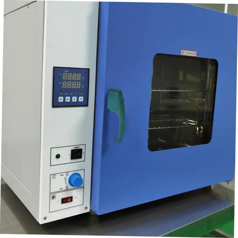 High Temp Commercial Oven Handle Drying Cabinet Grip Replacement For Industrial Kitchen Equipment, blue drying cabinet with green handle.