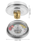 10 Pack Must Have Fire Extinguisher Pressure Gauge Dial Replacements For Water Extinguishers, Easy Read 1-35kg Gauge, Safety Spare Parts For Home And Office Maintenance, Quick Inspection, Durable Fit, brass and clear plastic gauge 2.6cm