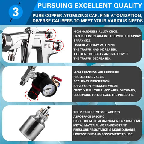 Extended Long Pole Spray Gun With One Liter Paint Cup And 100Cm Rod Delivers Sweet Auto And Furniture Finishing Heavy Duty Brass Nozzles For Non Stop Projects Everyone Swears By, with copper atomizing cap and precision controls.