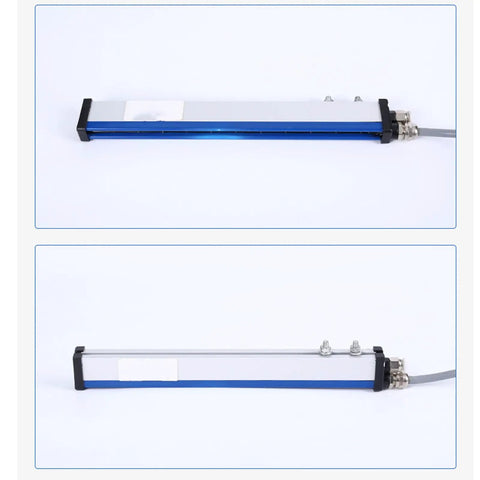 600mm Anti Static Ionizing Bar With Matching Power Supply, Static Elimination Rod, 0.8 Psi Air Connector And 1 Second Fast Discharge For Printing Film Electronics Production Line on white background