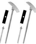 Two Pack Universal RV Waste Valve Replacement Kit with Camper Dump Valve Handle and Tube Extensions, includes mounting bracket
