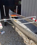 Kayak with High Visibility Red and White Foam Buoys for Easy Spotting, featuring 5x11 Inch Crab Trap Floats and Marker Buoys for Fishing.