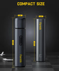 Sleek Pocket Capsule Cordless Electric Screwdriver Kit With Deluxe Extra Bit Holder And Storage Pouch Pretty Dang Handy For Fast Repairs And Weekend Diy Tasks compact size dimensions displayed with sleek design.
