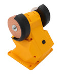 Cordless Mini Bench Grinder Featuring A Rugged Abs Shell, compact design with dual grinding wheels for blade sharpening.