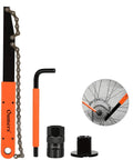 Bike Cassette Removal Tool Kit With Chain Whip And Auxiliary Wrench For Sprockets Freewheel Remover And Lock Ring Extractor
