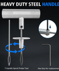 Heavy Duty Steel T-Handle from 35 Piece Heavy Duty Universal Emergency Tire Repair Kit For Cars Trucks SUVs ATVs And More Ready To Roll.