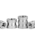 304 Stainless M3 Knurled Threaded Insert Nuts for Plastic Injection Molding and Hot Melt Embedment Built to Last, showing various sizes.