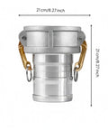 Heavy Duty Six Inch Female Cam Lock Coupling Machined From Rugged Aluminum Alloy With Quick Release Design. 21 cm size.