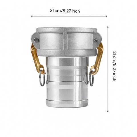 Heavy Duty Six Inch Female Cam Lock Coupling Machined From Rugged Aluminum Alloy With Quick Release Design. 21 cm size.