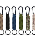 Six Pack Paracord Keychains With Carabiner Clip And Braided Lanyard For Keys Backpacks And Outdoor Gear Heavy Duty Carabiner Hook