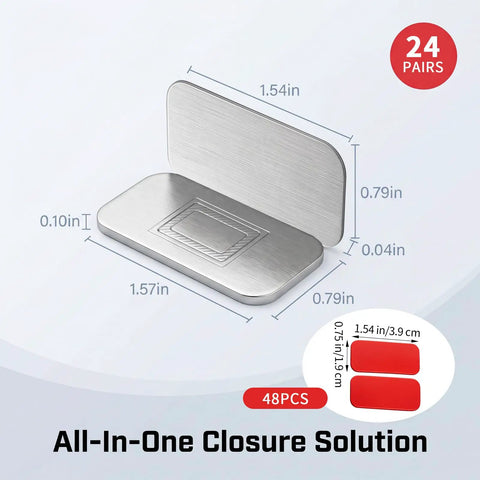 Super Strong 24 Pack Cabinet Magnets With Adhesive Secure Door Closure For Drawers And Cupboards Super sturdy stainless steel catch.