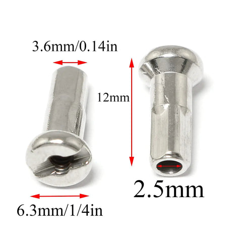 12mm copper caps from 14G MTB Spokes With Nipples, 260mm, 304 Stainless Steel, Black Finish, 12 Pack set
