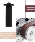 Heavy Duty Electric Belt Sander Doubles As A Handheld Angle Polisher With Knockout Copper Motor Low Vibes close-up of ergonomic handle
