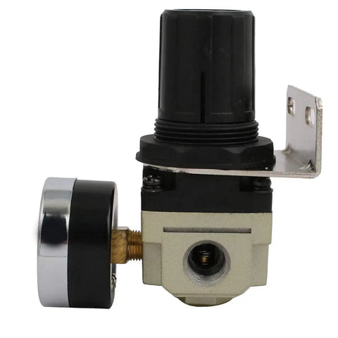 Heavy Duty Quarter Bsp Thread Air Filter Regulator With Pressure Gauge And Mounting Bracket For Pneumatic Tools Solid Workhorse Build Smooth Flow Control No Frills Setup Top Shelf Shop Essential