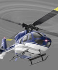 EC135 C187 RC Helicopter in flight showcasing LiPo Battery Replacement Parts for extended flight time